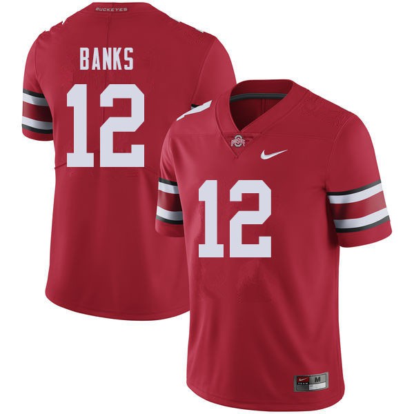 Ohio State Buckeyes #12 Sevyn Banks Men Embroidery Jersey Red